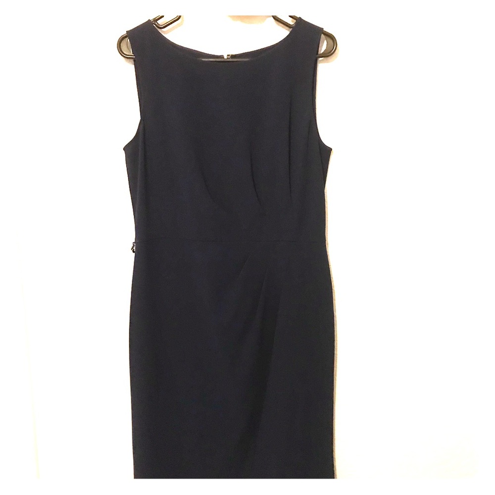 St. John Sleeveless Belted Dress